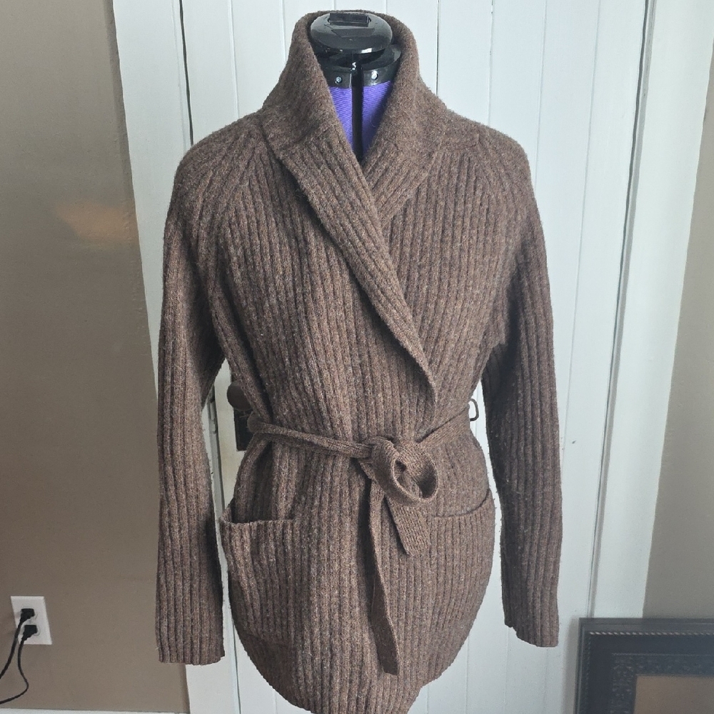 The Limited Brown Belted Cardigan